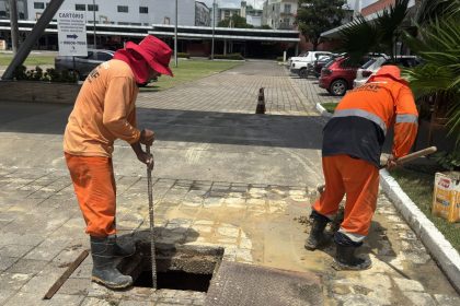Prefeitura de Manaus realiza manutenção em galeria subterrânea de cerca de 300 metros na avenida Djalma Batista