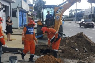 Prefeitura de Manaus realiza obra emergencial na drenagem profunda da avenida Constantino Nery