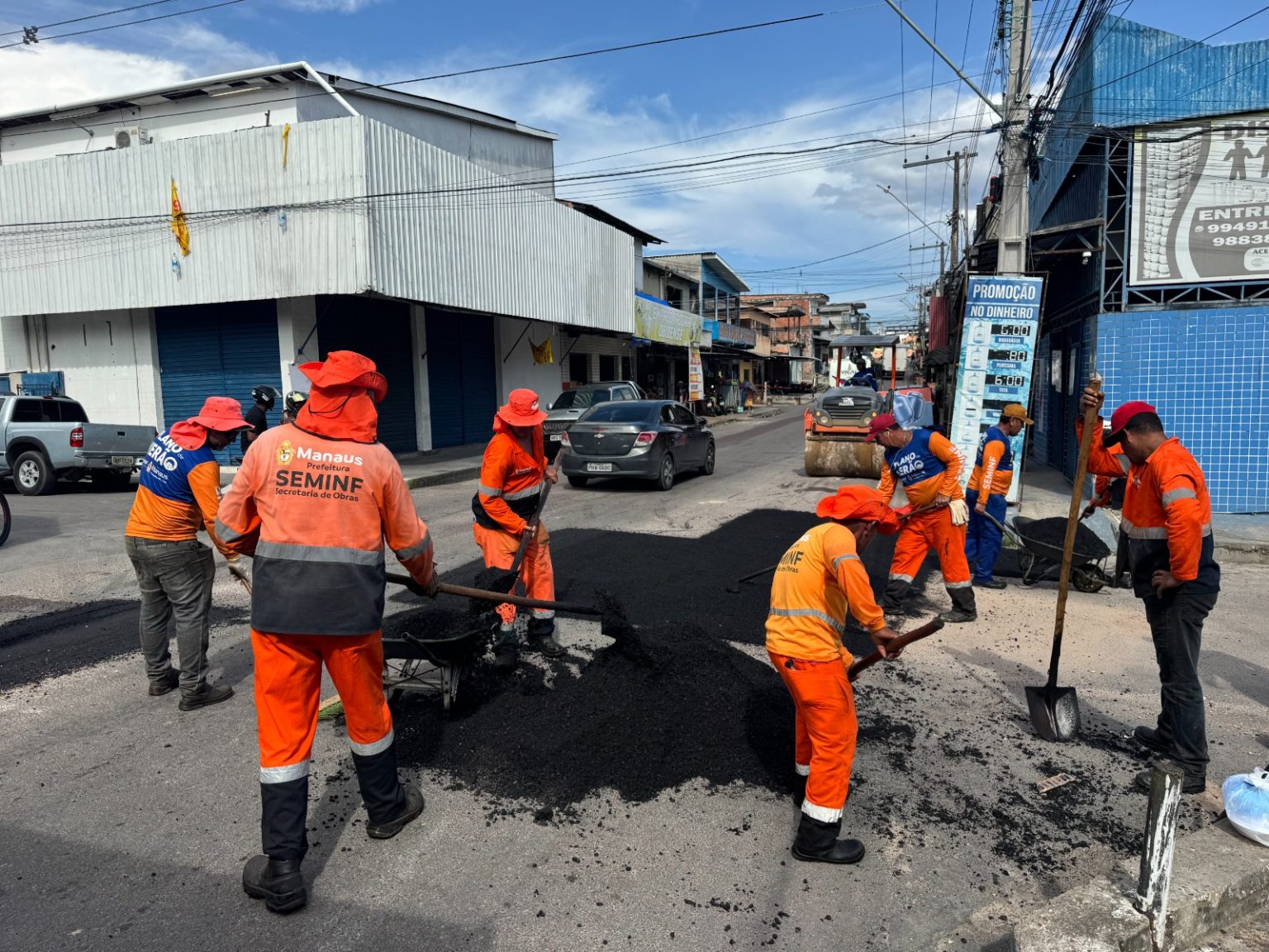 Prefeitura de Manaus realiza grande intervenção asfáltica no bairro Flores e garante melhorias à população