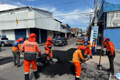 Prefeitura de Manaus realiza grande intervenção asfáltica no bairro Flores e garante melhorias à população