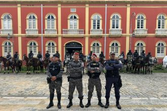 Polícia Militar do Amazonas intensifica policiamento montado no Centro de Manaus