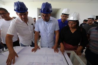 Governador Wilson Lima visita obras do Hospital Municipal Antônio Maia Barbosa, no Careiro da Várzea