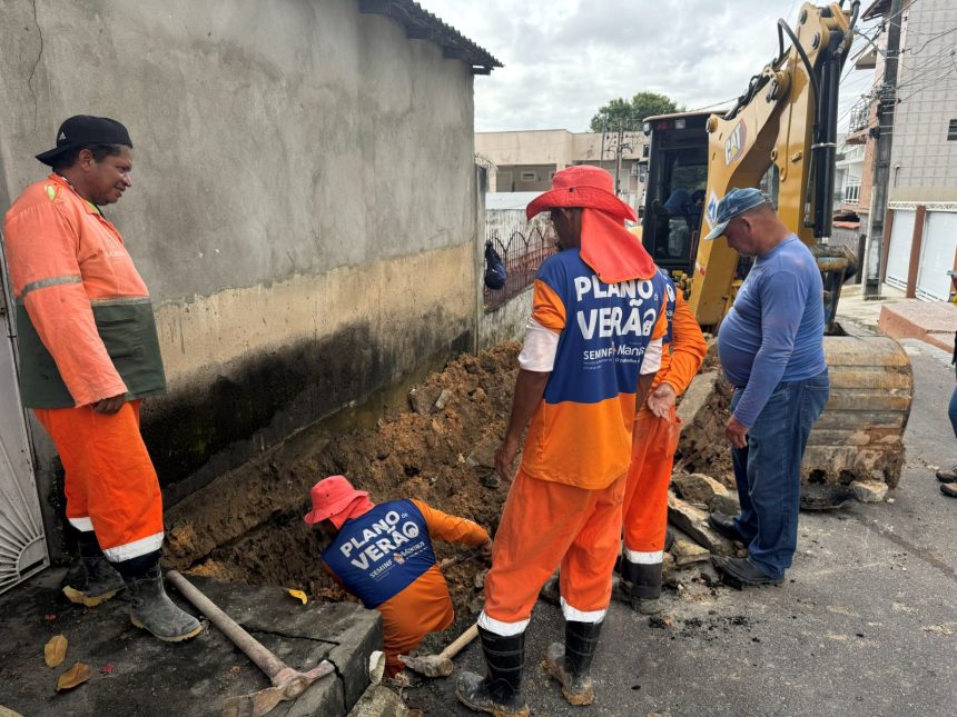 Prefeitura de Manaus age rápido e recupera drenagem rompida no bairro Japiim, na zona Sul
