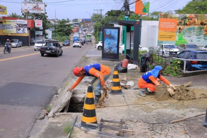 Prefeitura de Manaus intensifica frentes de obras e melhora drenagem e mobilidade na avenida Desembargador João Machado