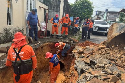 Prefeitura de Manaus realiza obra emergencial no bairro São Francisco após chuvas intensas