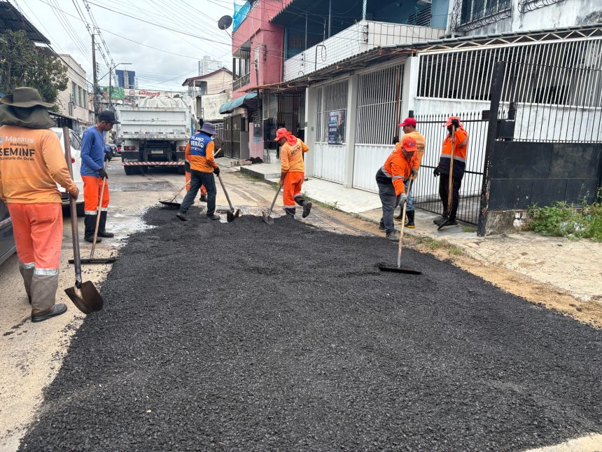Prefeitura de Manaus intensifica recuperação asfáltica no bairro Adrianópolis