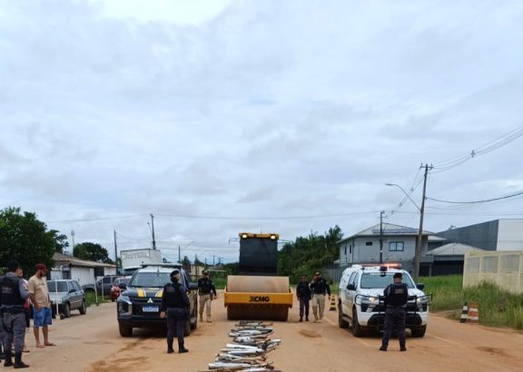 Operação Descarga Livre: Detran-AM destrói quase 200 equipamentos irregulares no município de Humaitá