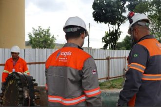 Cigás realiza limpeza e testes em gasoduto instalado na avenida Autaz Mirim