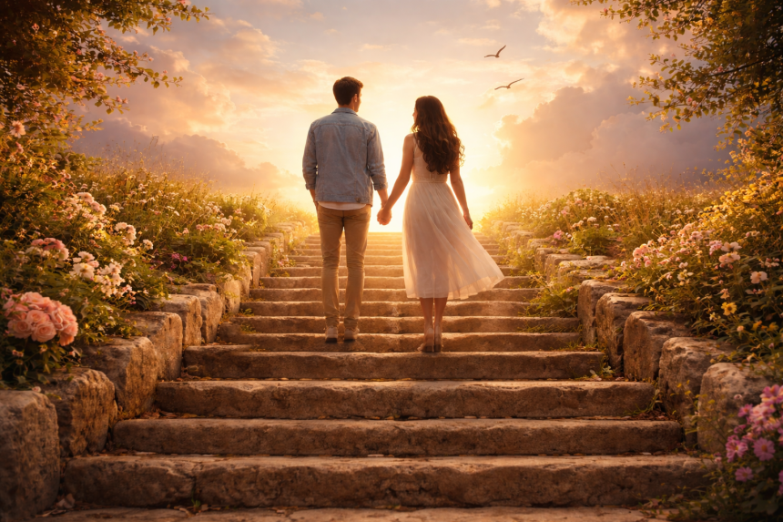 Amor que Transforma o Destino: Quando Dois Corações Sobem os Mesmos Degraus