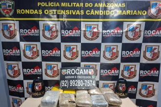 Operação Interior Mais Seguro: PMAM apreende 23 kg de maconha tipo skunk e prende homem por tráfico de drogas, em Tefé