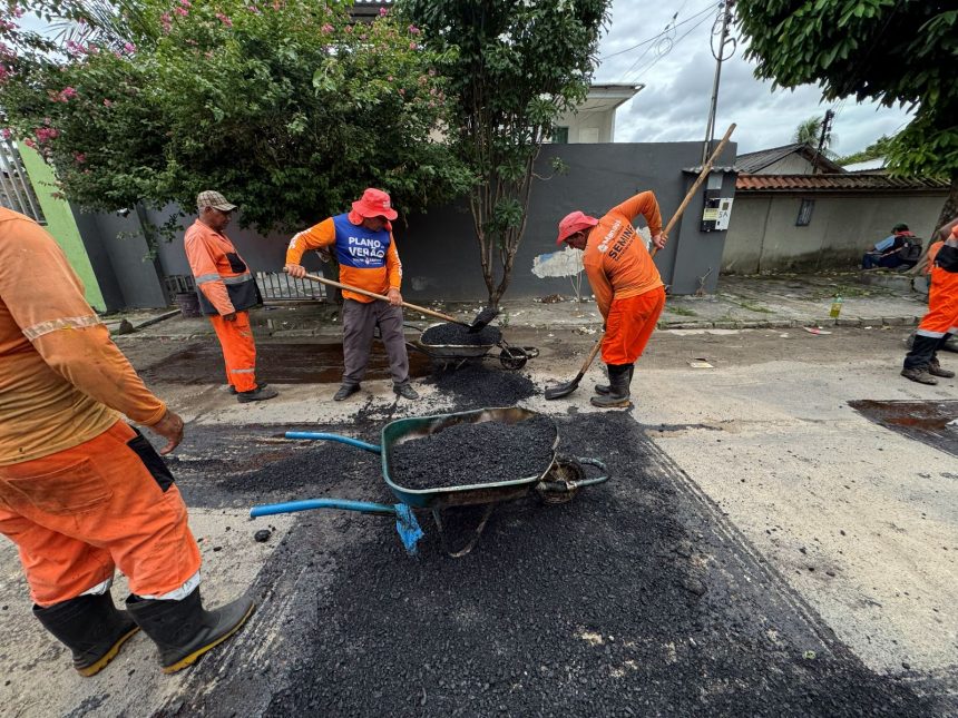 Prefeitura de Manaus avança com serviço de recuperação asfáltica e transforma a alameda São Sebastião, no bairro Redenção