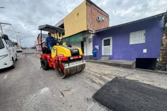 Prefeitura de Manaus intensifica recuperação asfáltica na avenida Japurá 