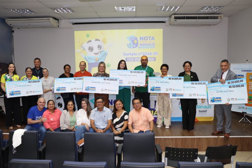 Prefeitura de Manaus entrega prêmios do primeiro sorteio de 2026 da Nota Premiada