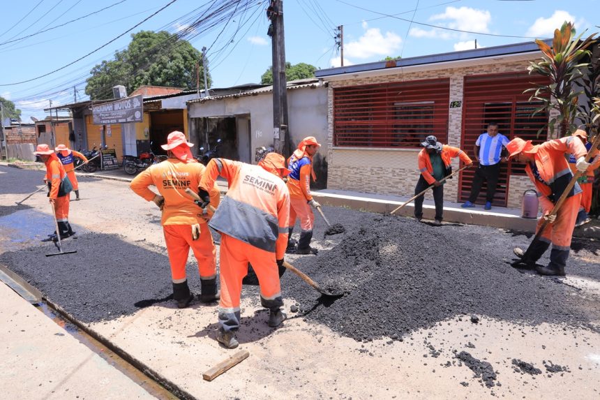 Prefeitura de Manaus leva asfalto e melhora mobilidade no Parque São Pedro, no Tarumã