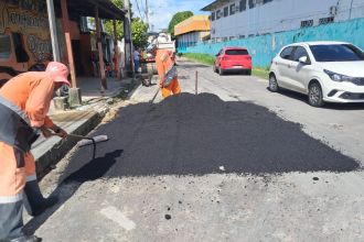 Prefeitura de Manaus avança com recuperação asfáltica no bairro Cidade Nova e amplia mobilidade em mais vias