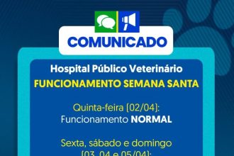 Hospital Público Veterinário do Amazonas terá funcionamento especial durante a Semana Santa