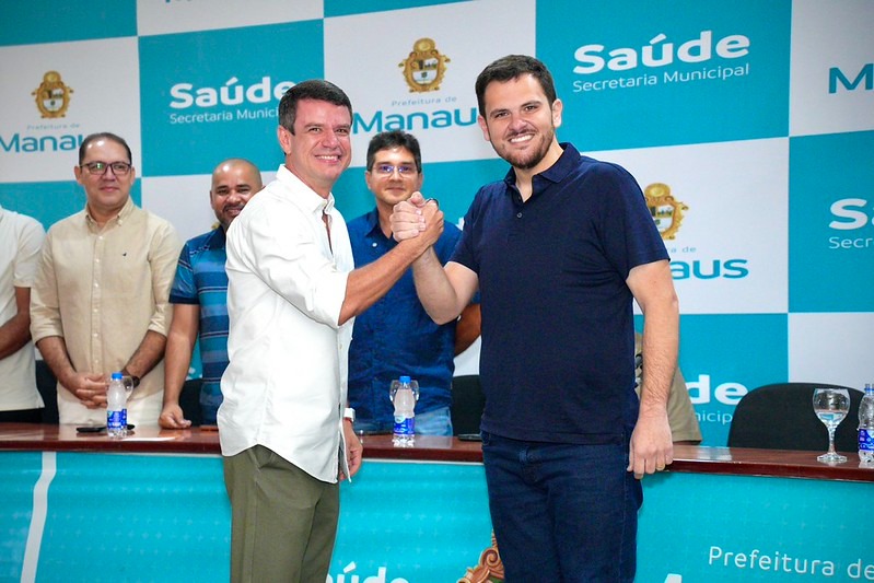 Prefeito Renato Junior empossa Nagib Salem como novo secretário da Semsa e reforça compromisso com avanço da saúde em Manaus