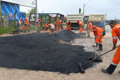 Prefeitura de Manaus avança com recapeamento na zona Norte e transforma realidade viária no bairro Colônia Santo Antônio