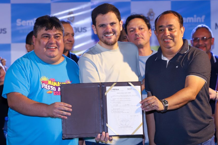 Prefeito Renato Junior assina primeira ordem de serviço no Executivo municipal e inicia revitalização histórica no loteamento Castanheira